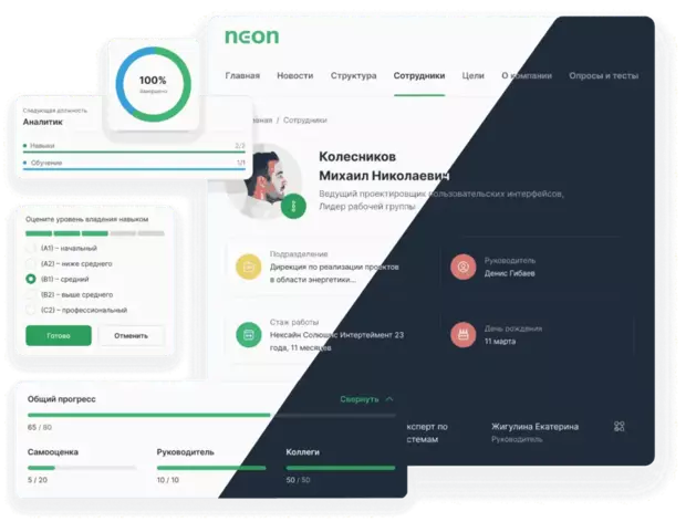 Интерфейс Neon HRM