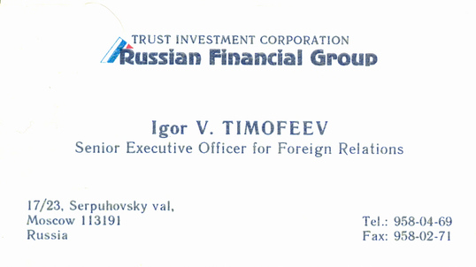 Show russian financial group